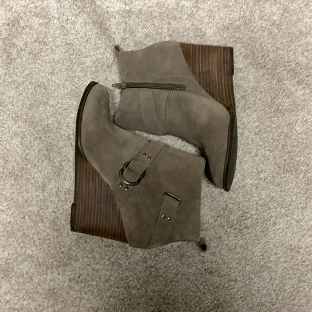 Wedged boots. 8 1/2. Lucky Brand